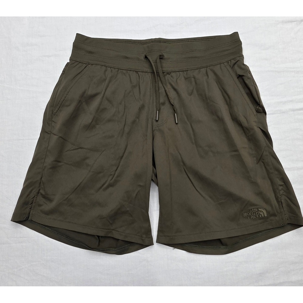 The North Face Aphrodite 2.0 Shorts Womens Small Olive Green Hiking Athletic 7in
